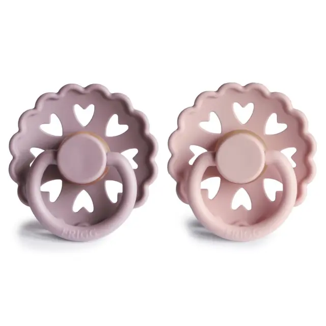 Σετ 2 Πιπίλες Latex FRIGG Fairytale Twilight Mauve/Primrose 0-6 Μηνών Baby Oliver 2