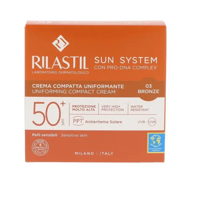 Rilastil Sun System Αντηλιακή Κρέμα Compact SPF50+ 03 Bronze 10g