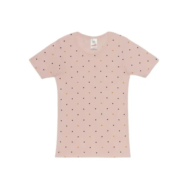 Minerva Παιδικό Φανελάκι Κορίτσι Miss Apple, Χρώμα Pink-Hearts Dots