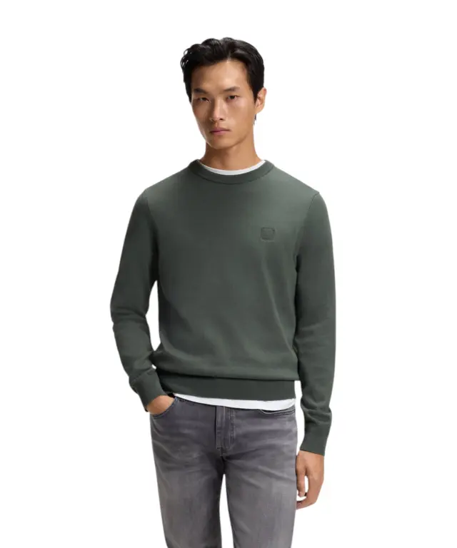 Hugo Boss - Ανδρικό Πλεκτό Πουλόβερ Kanovano_S 50527583-377 Πράσινο 3