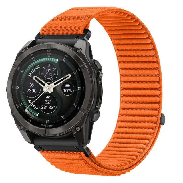 Tech-protect Nylonloop Garmin Fenix 5x / 5x Plus / 6x / 6x Pro / 7x / 8 / 8 Pro / 9 / 9 Pro (51 Mm) Signal Orange