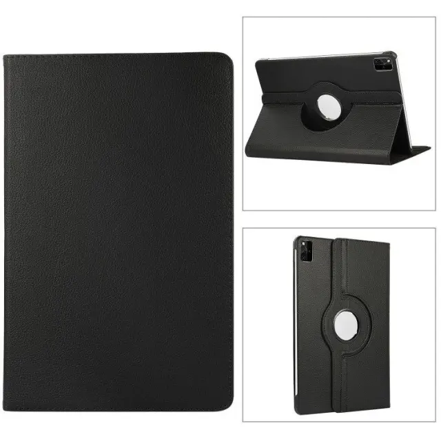 360 Degree Rotation Litchi Texture Θήκη για Xiaomi Redmi Pad SE 11''/Redmi Pad 2- Black OEM