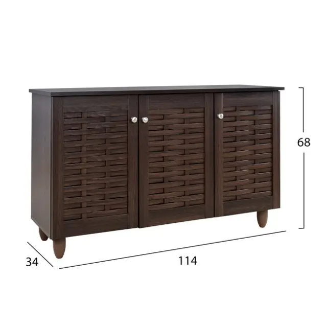 ΠΑΠΟΥΤΣΟΘΗΚΗ ΝΤΟΥΛΑΠΙ 3 ΠΟΡΤΕΣ FB92211.01 WENGE 114Χ34Χ68εκ. 2