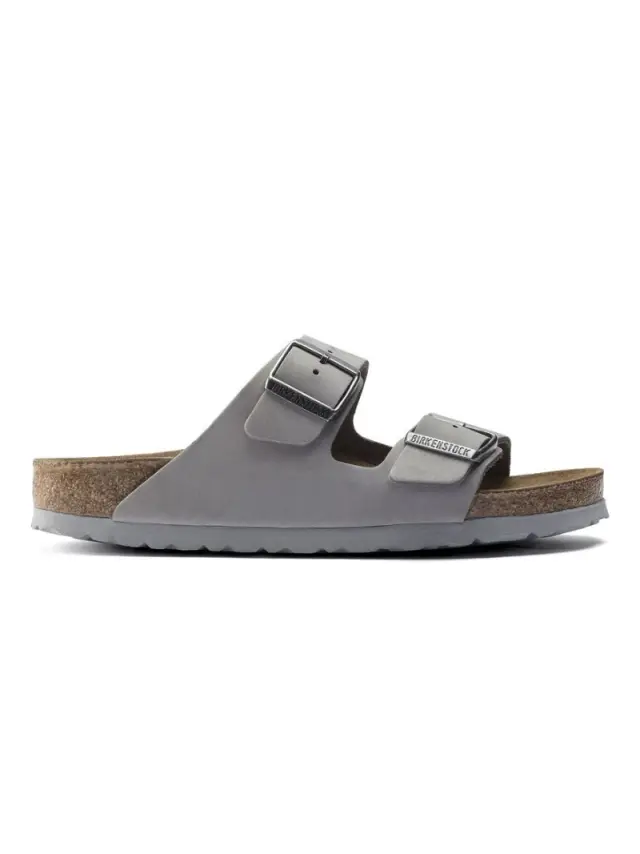 Birkenstock Πέδιλα Unisex δέρμα Nubuck Γκρί BIR/ARIZONA SOFT 1020973 D/GREY 3