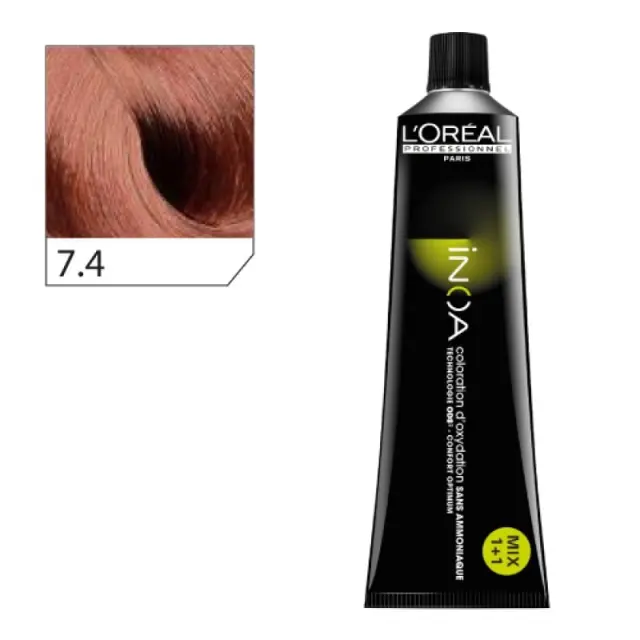 Loreal Inoa Βαφή 7,4 Ξανθό Χάλκινο 60ml 2