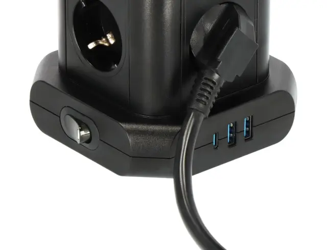 Επιτραπέζιο Πολύπριζο Brennenstuhl - 8x Schuko - 2x USB-A, 1x USB-C - Διακόπτη On/Off - Καλώδιο 2m - Black150181 2
