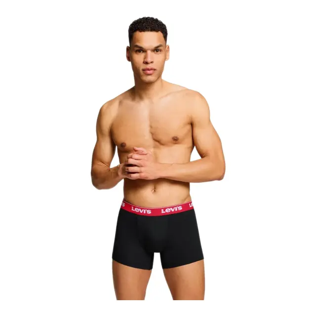 Levi's Ανδρικό Boxer Repeat Logo Brief - Τριπλό Πακέτο, Χρώμα Black-Grey Combo 3