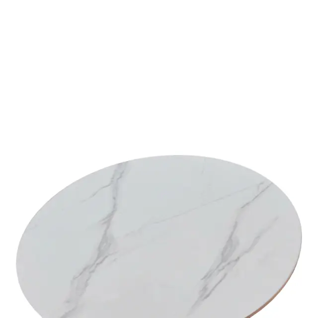 Τραπέζι Balou I pakoworld sintered stone σε λευκό μαρμάρου Φ70x74εκ 3