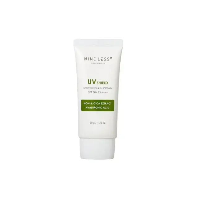 Nine Less Essentials UV Shield Soothing Sun Cream SPF 50+ PA++++ Αντηλιακή Κρέμα Προσώπου Υψηλής Προστασίας, 50ml