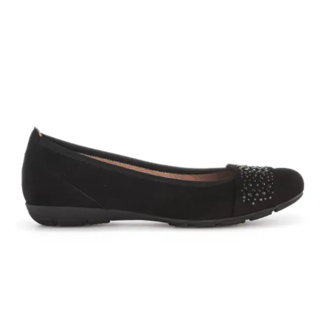 Gabor Μπαλαρίνες Γυναικείο δέρμα Nubuck Μαύρο GAB/54167 17-SCHWARZ