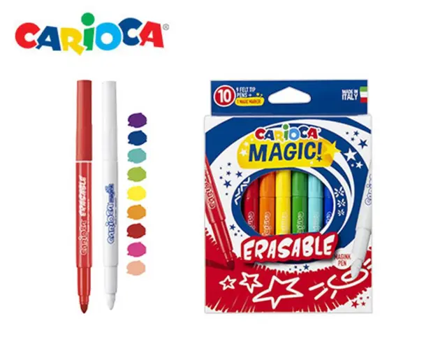 Carioca Magic Erasable Μαγικοί Μαρκαδόροι Ζωγραφικής σε 9+1 Χρώματα/ 239.431822 (Carioca)