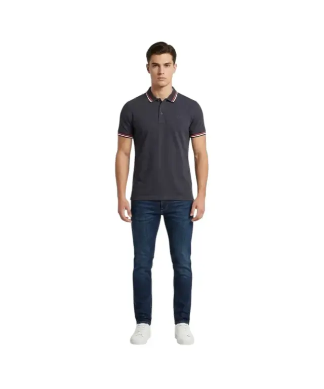 Cavalli Class - Ανδρική Μπλούζα Κοντομάνικη Polo Πικέ QXT64XKB002-04926 Μπλε Σκούρο