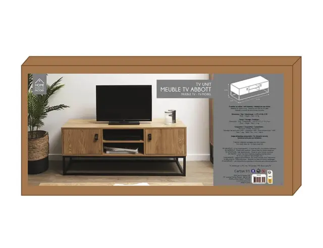Έπιπλο Τηλεόρασης Abbott Home Deco Factory με διαστάσεις 117x39x48cm HD6626 2
