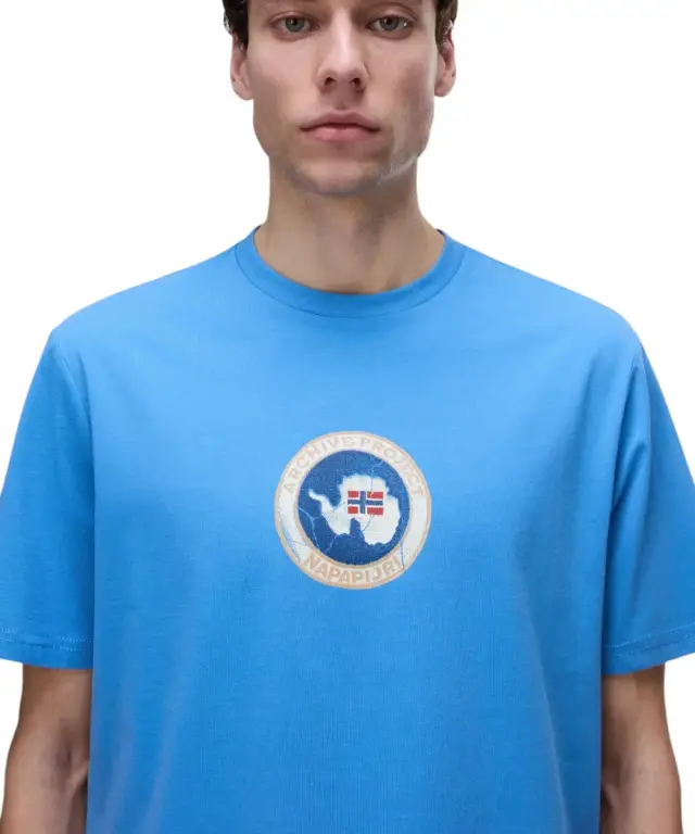 Napapijri - Ανδρικό T-shirt S-Phos SS Relaxed fit NP0A4G5A-B9A Γαλάζιο - M 3