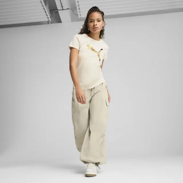 Puma Essentials Metallic T-Shirt (684995-87) - Μπέζ 3