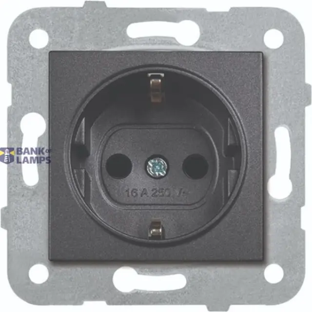 Novella-Trenda Black (Quick Connection) Earthed Socket