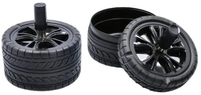 Μεταλλικό Τασάκι Αντιανεμικό Spin - Σχέδιο Car Tyre