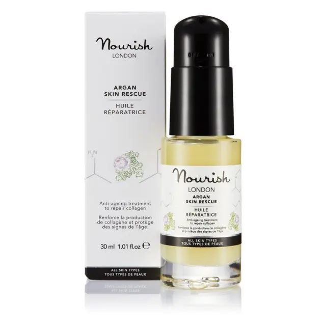 Nourish London Argan Skin Rescue Face Oil – Βιολογικό Έλαιο Προσώπου Με Argan - 30 ml