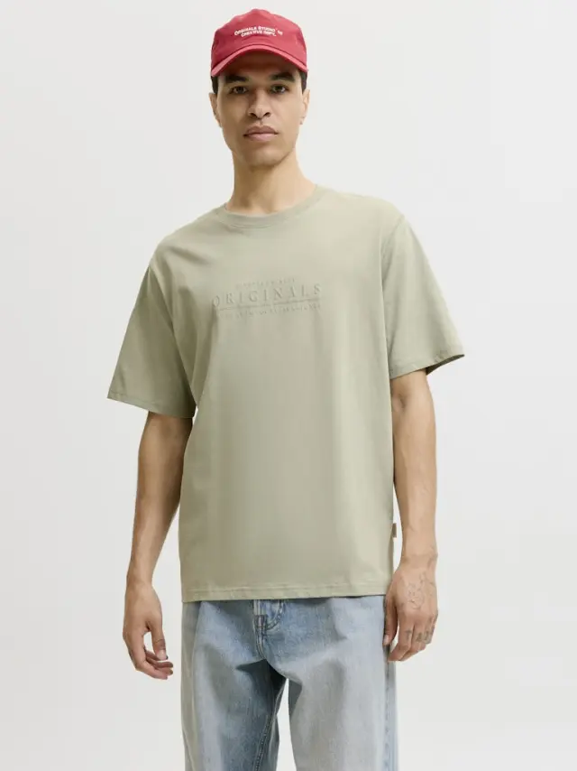 JORCATSKILLS MINIMAL TEE CREW NECK LN Seagrass 2