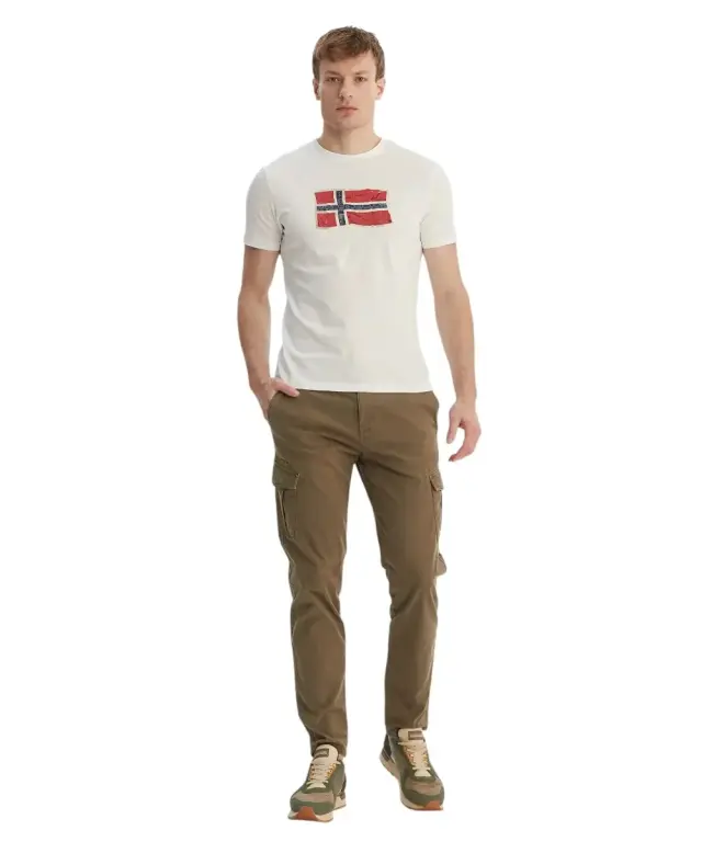 Napapijri - Ανδρικό T-shirt S-Mahsa SS NP0A4FZB-FX1 Λευκό - L 3