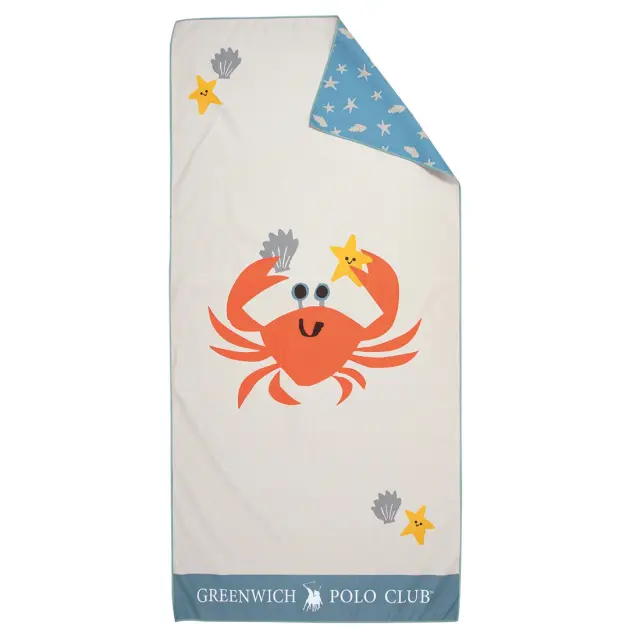 Πετσέτα Θαλάσσης 70x140 280gsm Greenwich Polo Club 4080 Grey-Blue 100% Microfiber