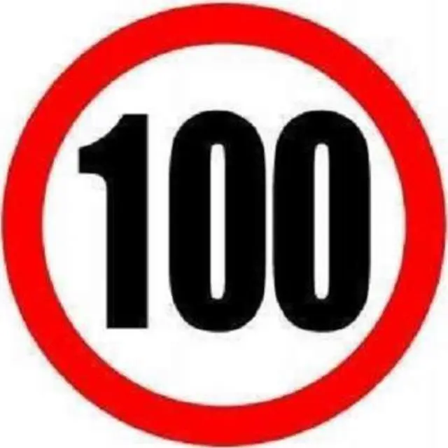 Σήμα ορίου ταχύτητας 100 φορτηγών αυτοκόλλητο