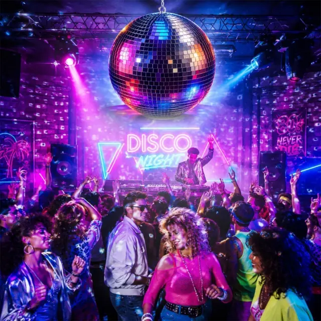 LIGHT4ME MB 20 mirror disco ball silver 20 cm ceiling hanging loop for stage decoration 3