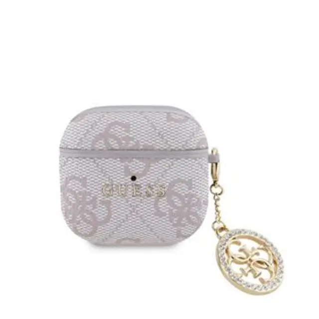 Guess 4G Script PC/PU Charm Case for AirPods 4 Pink