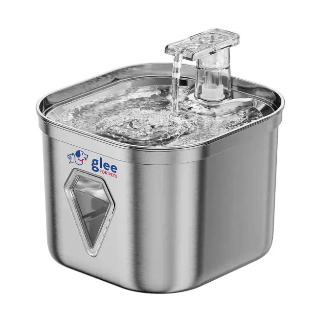 Glee Louise Ηλεκτρικό Συντριβάνι Inox Με Βρυσάκι 3.2Lt Γκρι