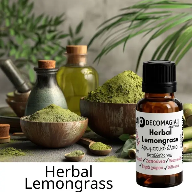 Άρωμα για κερί και σαπούνι 50ml, Herbal Lemongrass