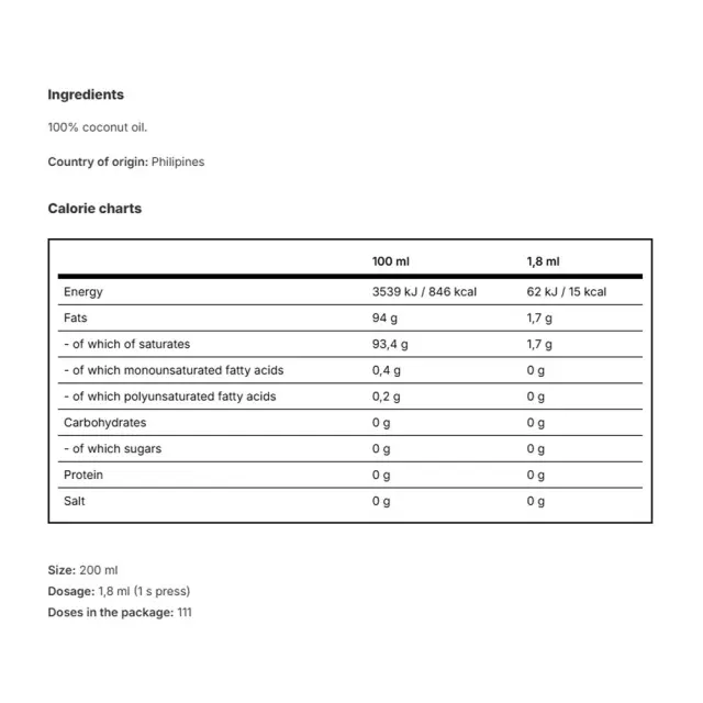 Vilgain Coconut Oil 2