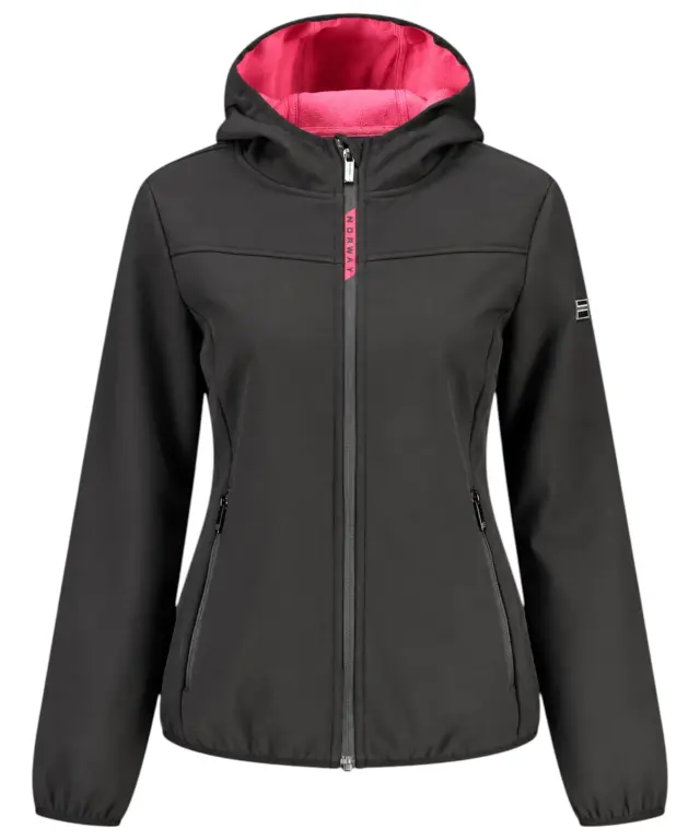 Norway Nautical School - Γυναικείο Softshell Μπουφάν 869644-BLKCIL Μαύρο/Ροζ