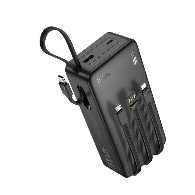 Hoco Power Bank 30000mah με 4 Ενσωματωμένα Καλώδια J146B