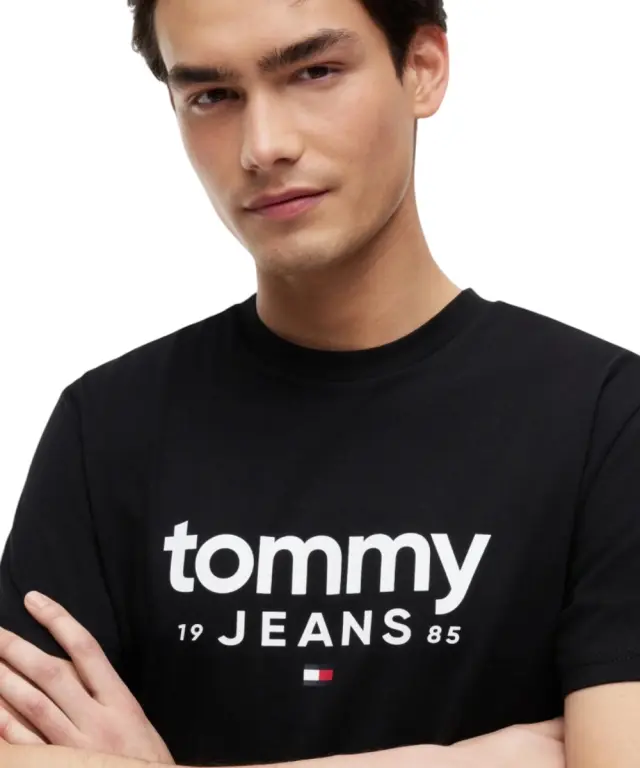 Tommy Hilfiger - Ανδρικό T-shirt Graphic Regular Fit DM0DM23376-BDS Μαύρο 3