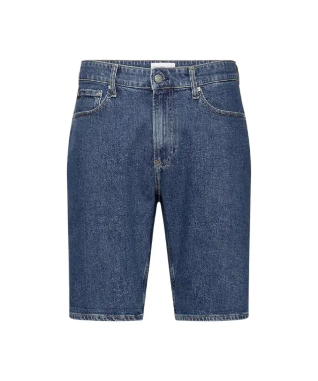 Calvin Klein - Ανδρική Βερμούδα Jeans Denim Regular Ckunfiltered J30J325073-1BJ Μπλε
