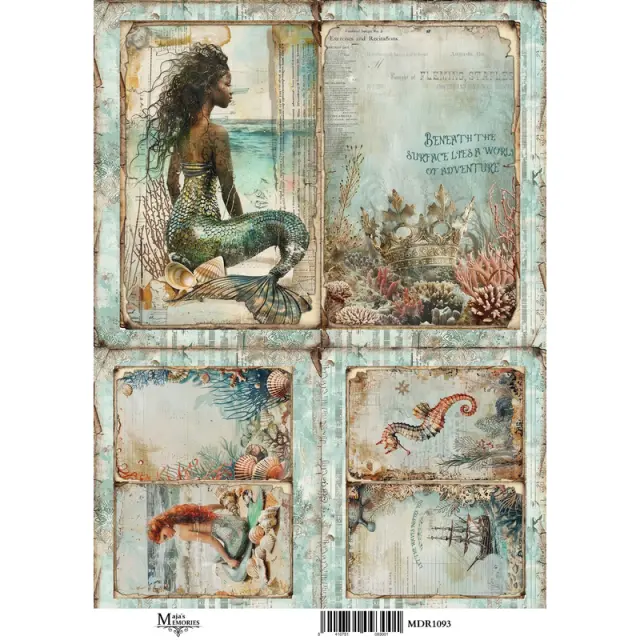 Ριζόχαρτο Maja's Memories, 30x42cm, 4 Sea Cards, MDR1093