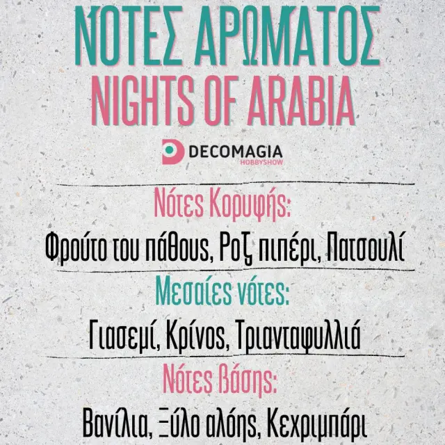 Άρωμα για κερί και σαπούνι 50ml, Nights of Arabia 2