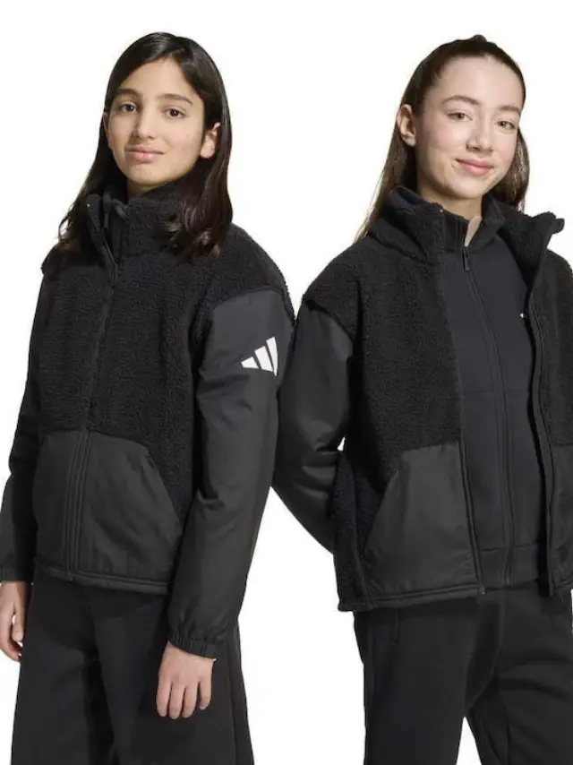 adidasΑθλητική Παιδική Ζακέτα Fleece Μαυρο - 15-16 χρονών 2