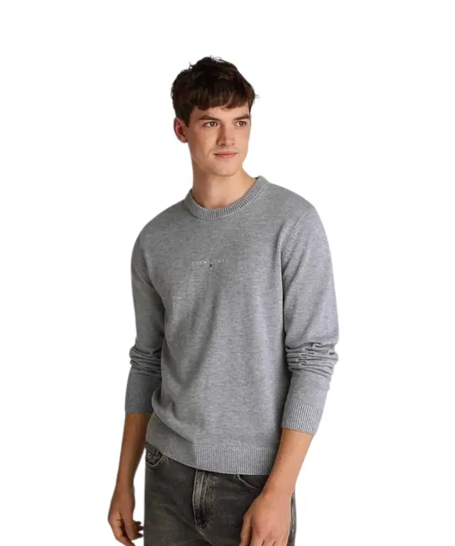 Tommy Hilfiger - Ανδρικό Πουλόβερ Linear Small Chest DM0DM20299-P6N Γκρι - 2XL