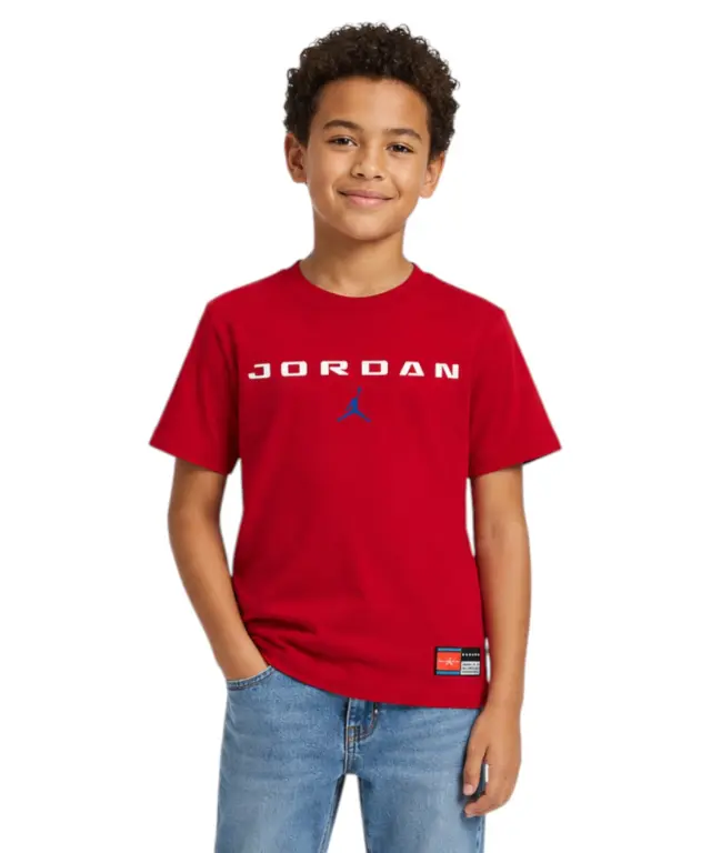 Jordan - Παιδική Μπλούζα T-Shirt Graphic Tee 95G110-U10 Κόκκινο - 8 ετών