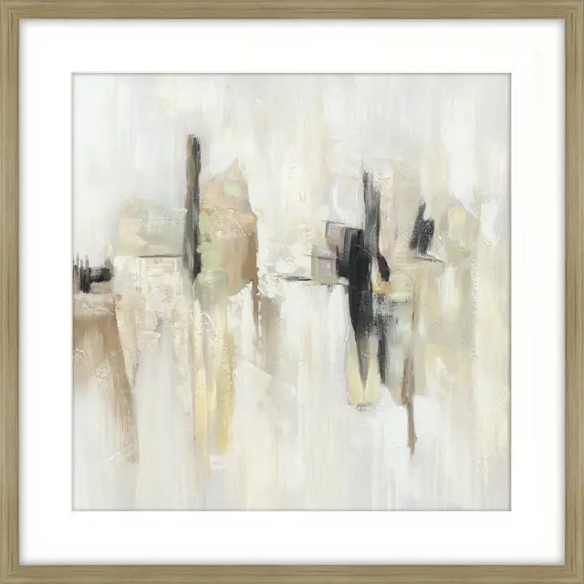 Πίνακας τοίχου Obraz AMBER 105‑9712 80x80 warm wall art Άσπρο Καφέ