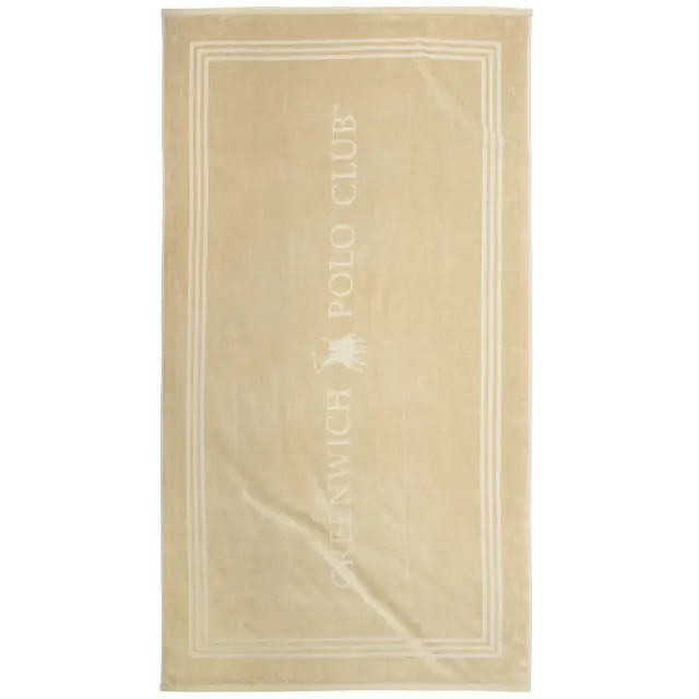 Πετσέτα Θαλάσσης 90x170 400gsm Essential Greenwich Polo Club 4062 Ivory 100% βαμβακερό