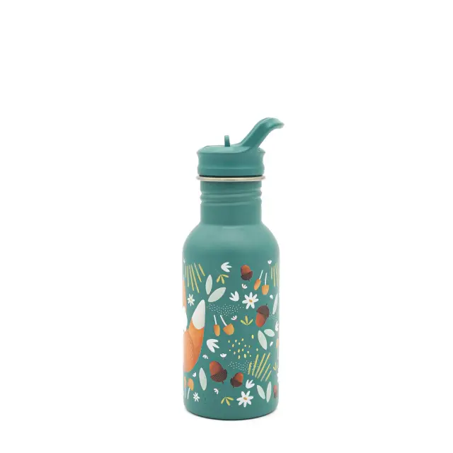 Sassi Ανοξείδωτο Παγούρι με Καλαμάκι 500ml Crunchy The Fox 3