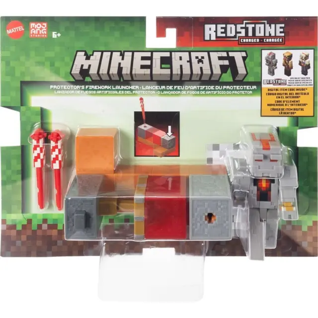 Mattel Minecraft Redstone Charged Protector’s Firework Launcher (JKK10) – Φιγούρα Minecraft με Launcher + Αξεσουάρ