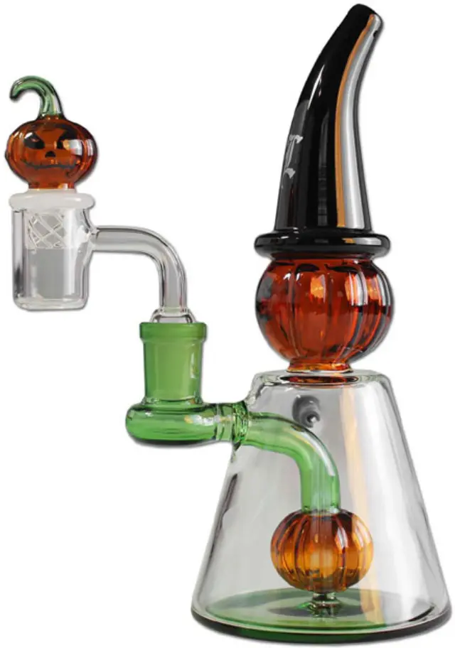 Γυάλινο OIL Bong Halloween + Percolator 19cm