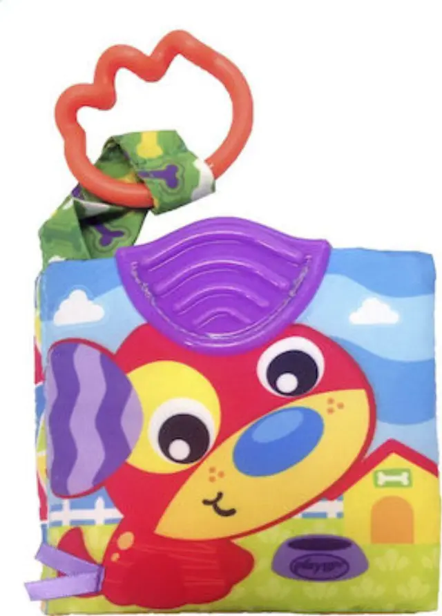 Playgro Κρεμαστό Παιχνίδι Κούνιας και Καροτσιού με Μασητικό A Day at The Farm Teether Book για 3m+