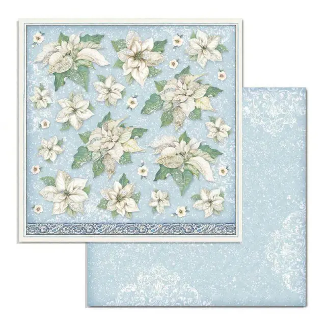 Χαρτί Scrapbooking Stamperia Διπλής Όψης - Poinsettia - 31x30cm