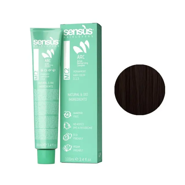 Sensus MC2 Permanent Hair Color 4.36 Warm Chestnut Brown 100ml - (μόνιμη βαφή χωρίς αμμωνία ζεστό καστανό μαονί)
