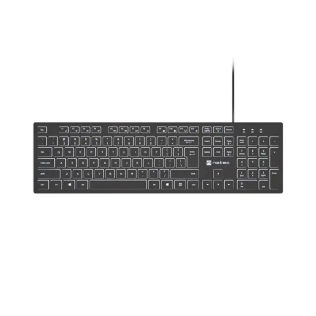Natec Keyboard Herring Glow Us White Backlight (NKL-2342) (NTCNKL-2342)