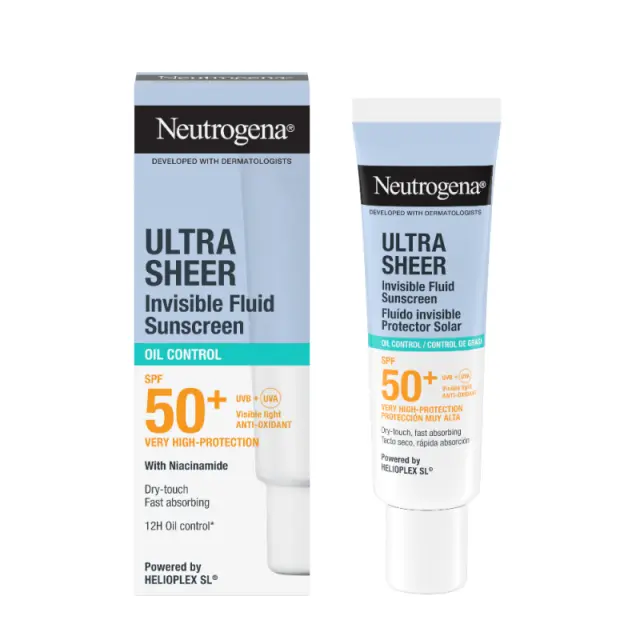 Neutrogena Ultra Sheer Invisible Fluid Oil Control Αντηλιακό Προσώπου Λεπτόρρευστης Υφής SPF50+ για Έλεγχο Λιπαρότητας 50ml